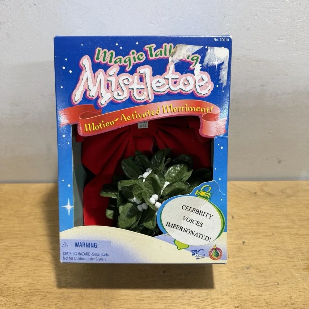 Magic Talking Mistletoe Animated Christmas Ornament Decoration N2 Toys 2002‎ New
